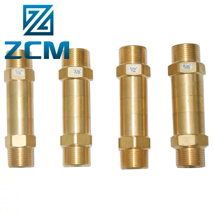 Hot Customized Manufacturing Metal LED Lighting Parts CNC Turning Machining Knurled Tube Copper Bronze Round Threaded Brass Hose Fitting